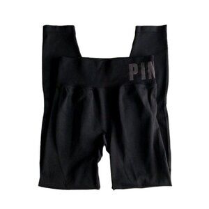 Pink Active Victoria's Secret Black Tights Active Leggings Spandex Womens Small